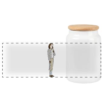 Un chien noble - Boîte à biscuits avec couvercle en bois - blanc - Devant