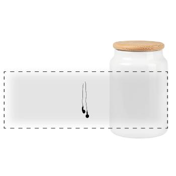 MOBILE MUSIC - Panoramic Cookie Jar with Wooden Lid - white - Front