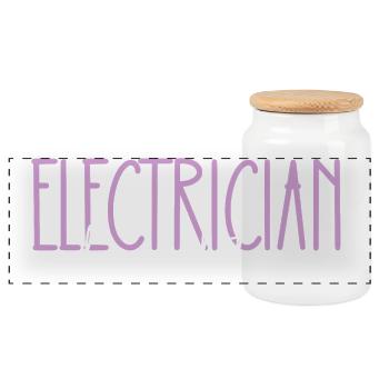 Électricien Fille Fière Mignon Cadeau - Boîte à biscuits avec couvercle en bois - blanc - Devant