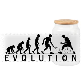 Tennis Evolution tweener shirt - Panorama Keksdose mit Holzdeckel - Weiß - Vorne