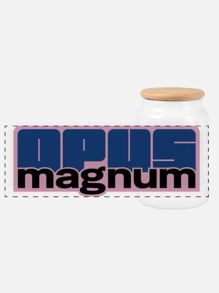 OPUS MAGNUM - Panorama Keksdose mit Holzdeckel - Weiß