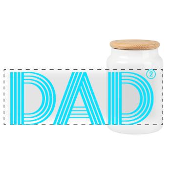 Zwillinge Vater Zwilling Papa - Panorama Keksdose mit Holzdeckel - Weiß - Vorne