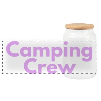 Camping Crew - Panorama Keksdose mit Holzdeckel - Weiß - Vorne