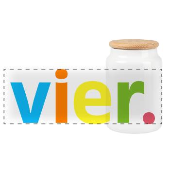 4. Geburtstag Junge Vier 4 Jahre Jubiläum  - Panorama Keksdose mit Holzdeckel - Weiß - Vorne