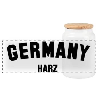 HARZ - Boîte à biscuits avec couvercle en bois - blanc - Devant