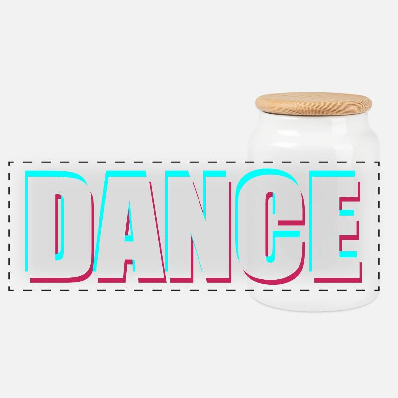 Dance - Panorama Keksdose mit Holzdeckel - Weiß