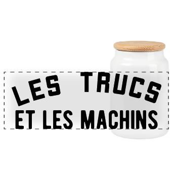 Les trucs et les machins  - Boîte à biscuits avec couvercle en bois - blanc - Devant