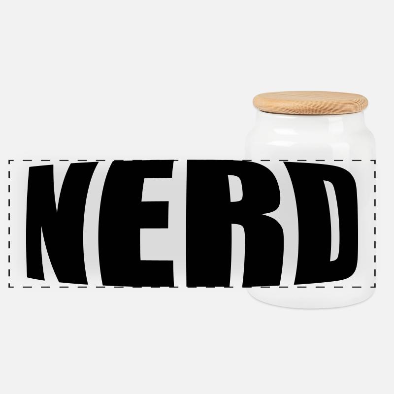 NERD - Panorama Keksdose mit Holzdeckel - Weiß