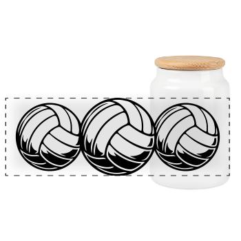 Équipe de volley-ball - Boîte à biscuits avec couvercle en bois - blanc - Devant