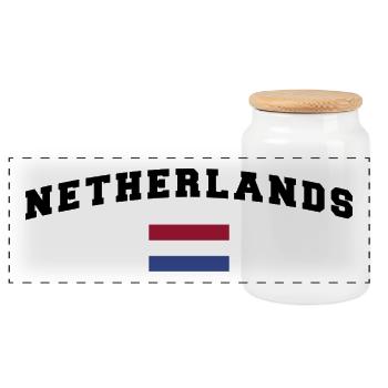 Maillot Holland - Boîte à biscuits avec couvercle en bois - blanc - Devant