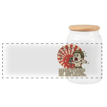 Good intentions, not grades - Panoramic Cookie Jar with Wooden Lid - white - Front