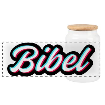 Bibel, die Bibel das Wort Gottes Jesus Sohn Gottes - Panorama Keksdose mit Holzdeckel - Weiß - Vorne