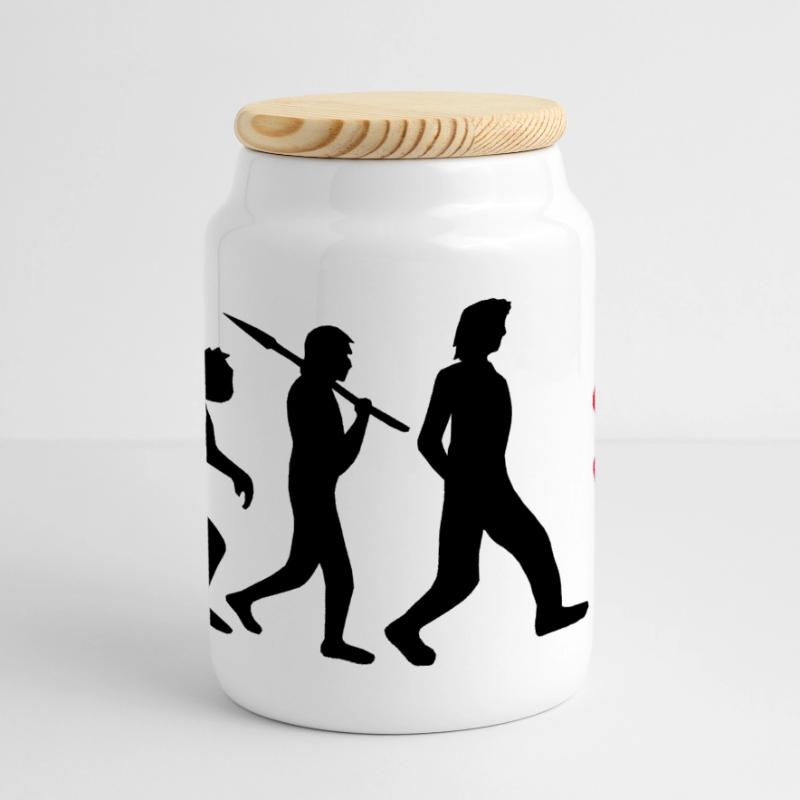 Évolution de la restauration rapide Boîte à biscuits avec couvercle en bois