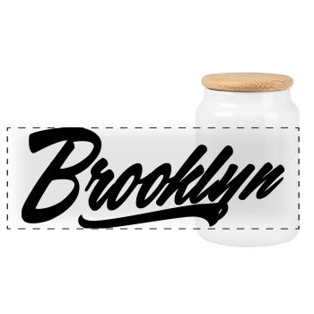 Chemise Brooklyn - Boîte à biscuits avec couvercle en bois - blanc - Devant
