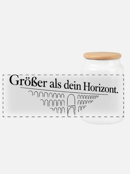 Vogtland - Göltzschtalbrücke - Panorama Keksdose mit Holzdeckel - Weiß