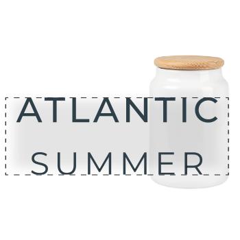 Atlantic Summer - Boîte à biscuits avec couvercle en bois - blanc - Devant