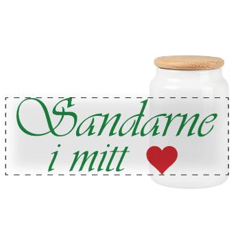 Les sables dans mon cœur - Boîte à biscuits avec couvercle en bois - blanc - Devant