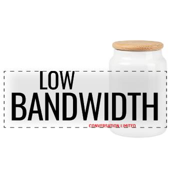 Minimalistische Typografie mit niedriger Bandbreite Streetwear - Panorama Keksdose mit Holzdeckel - Weiß - Vorne