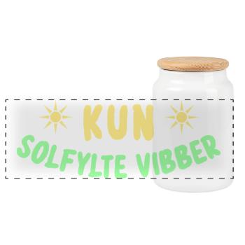 Que des ondes positives - Boîte à biscuits avec couvercle en bois - blanc - Devant