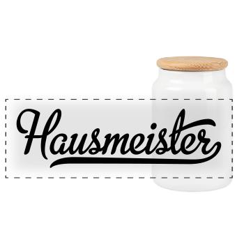 hausmeister - Panorama Keksdose mit Holzdeckel - Weiß - Vorne