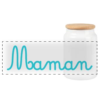 BONNE FÊTE MAMAN. MAMAN. FÊTE DES MÈRES - Boîte à biscuits avec couvercle en bois - blanc - Devant