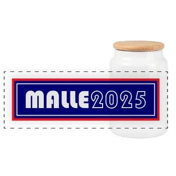 Malle 2025 - Panorama Keksdose mit Holzdeckel - Weiß - Vorne