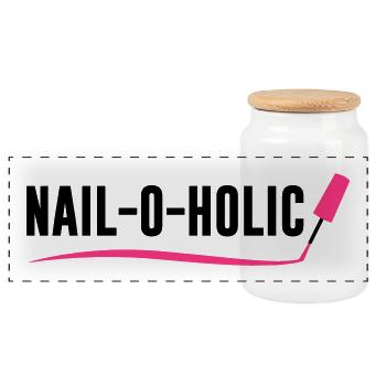 Nail o Holic - Nail Artist - Nageldesign - Nails - Panorama Keksdose mit Holzdeckel - Weiß - Vorne
