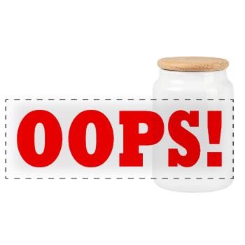 Oups - Boîte à biscuits avec couvercle en bois - blanc - Devant