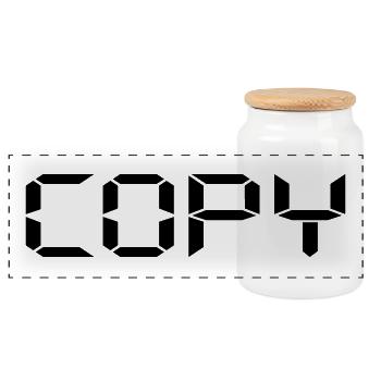 Copy and Paste Father Son Partner Shirt - Panoramic Cookie Jar with Wooden Lid - white - Front