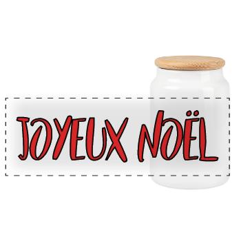 NOËL. ANNEE. ANNIVERSAIRE. RETRAITE. FÊTE. COEUR. - Boîte à biscuits avec couvercle en bois - blanc - Devant