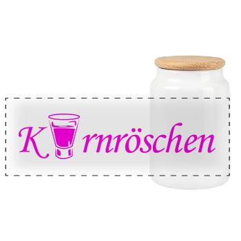 Kornröschen - Panorama Keksdose mit Holzdeckel - Weiß - Vorne