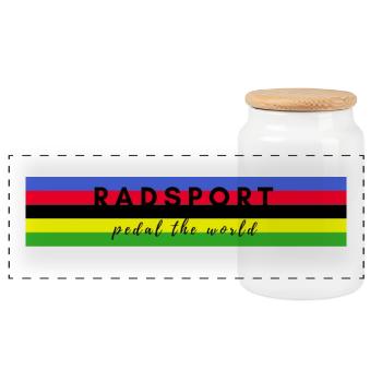 Champion du monde de cyclisme - Boîte à biscuits avec couvercle en bois - blanc - Devant