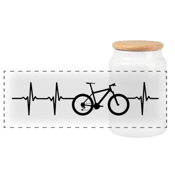 Fahrrad T-Shirt Geschenk Idee Lustig Sprüche - Panorama Keksdose mit Holzdeckel - Weiß - Vorne