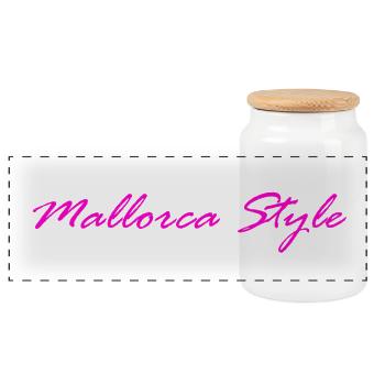 Mallorca Style Mia Julia Party Summer Sun Malle - Panoramic Cookie Jar with Wooden Lid - white - Front