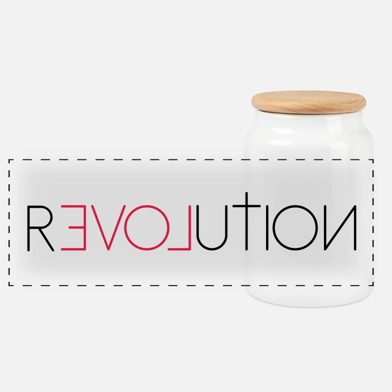loverevolution - Panorama Keksdose mit Holzdeckel - Weiß