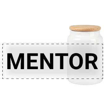 Mentor - Panorama Keksdose mit Holzdeckel - Weiß - Vorne