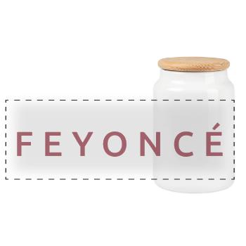 Feyoncé - Bride To Be - Cadeau enterrement de vie de jeune fille - Boîte à biscuits avec couvercle en bois - blanc - Devant