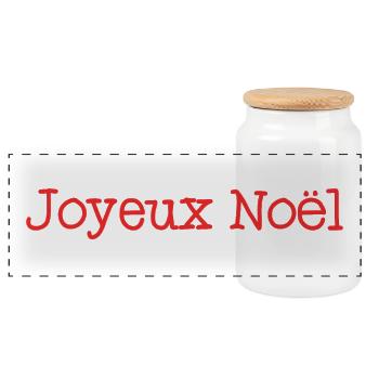 NOËL. ANNEE. ANNIVERSAIRE. RETRAITE. PAPA. MAMAM. - Boîte à biscuits avec couvercle en bois - blanc - Devant