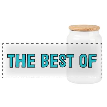 MISTRESS. MASTER. THANK YOU. THANK YOU MISTRESS. MASTER - Panoramic Cookie Jar with Wooden Lid - white - Front