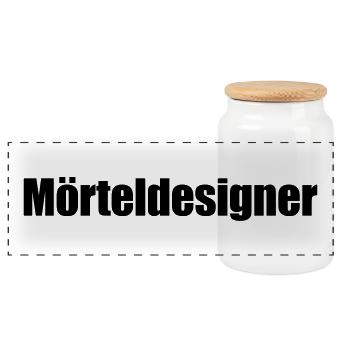 Sayings T-Shirts - Mortar Designer | Proverbs Shirts - Panoramic Cookie Jar with Wooden Lid - white - Front