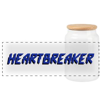 heartbreaker blue - Panorama Keksdose mit Holzdeckel - Weiß - Vorne
