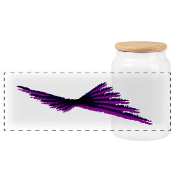 Adler - flying Art - Panorama Keksdose mit Holzdeckel - Weiß - Vorne