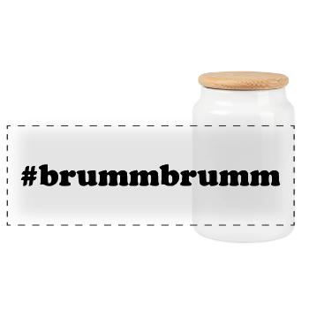 brummbrumm - Panorama Keksdose mit Holzdeckel - Weiß - Vorne