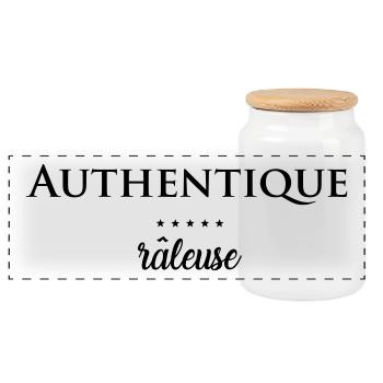 AUTHENTIQUE RALEUSE - Boîte à biscuits avec couvercle en bois - blanc - Devant