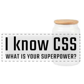 Je connais CSS - Boîte à biscuits avec couvercle en bois - blanc - Devant