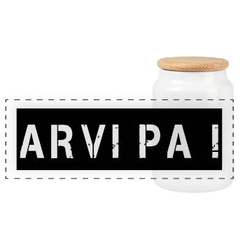 Arvi Pa - Boîte à biscuits avec couvercle en bois - blanc - Devant