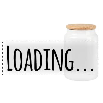 Load... - Panoramic Cookie Jar with Wooden Lid - white - Front