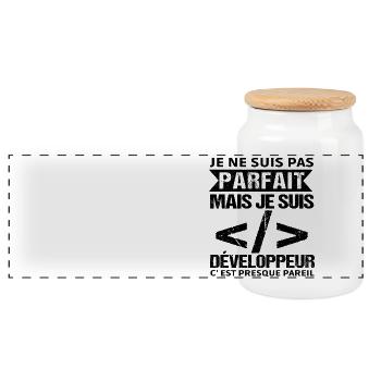 Humour Geek Cadeau Développeur Codeur Programmeur - Boîte à biscuits avec couvercle en bois - blanc - Devant