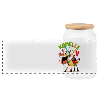 Carnaval Chameau Alaaf Camel Cologne Costume Drôle - Boîte à biscuits avec couvercle en bois - blanc - Devant