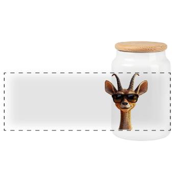 Antilope Kudu Gazelle Afrika Serengeti Antilopen - Panorama Keksdose mit Holzdeckel - Weiß - Vorne
